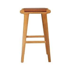 Bar Stools - Karina Leather Counter Stool Backless (Flat) Tan 65cm