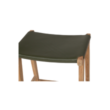 Load image into Gallery viewer, Bar Stools - Karina Leather Counter Stool Backless (Flat) Olive 65cm