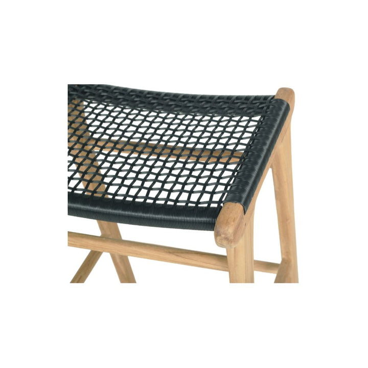 Bar Stools - Kai Wooden Counter Stool Backless Black 65cm