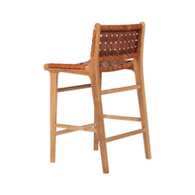 Load image into Gallery viewer, Bar Stools - Karina Leather Counter Stool (Woven) Tan 65cm