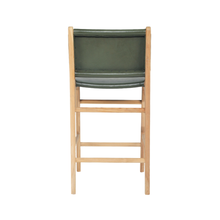 Load image into Gallery viewer, Bar Stools - Karina Leather Counter Stool (Flat) Olive 65cm