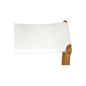 Bar Stools - Karina Leather Counter Stool Backless (Flat) White 65cm
