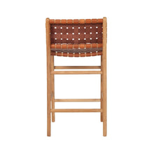 Load image into Gallery viewer, Bar Stools - Karina Leather Counter Stool (Woven) Tan 65cm