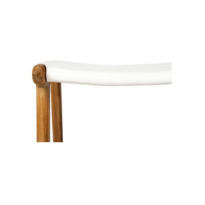 Bar Stools - Karina Leather Counter Stool Backless (Flat) White 65cm