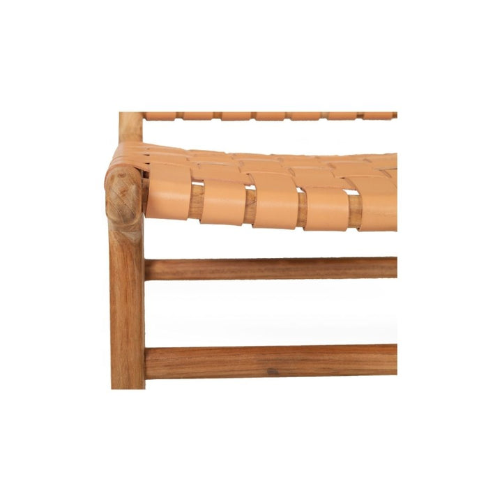 Bar Stools - Karina Leather Counter Stool (Woven) Natural 65cm