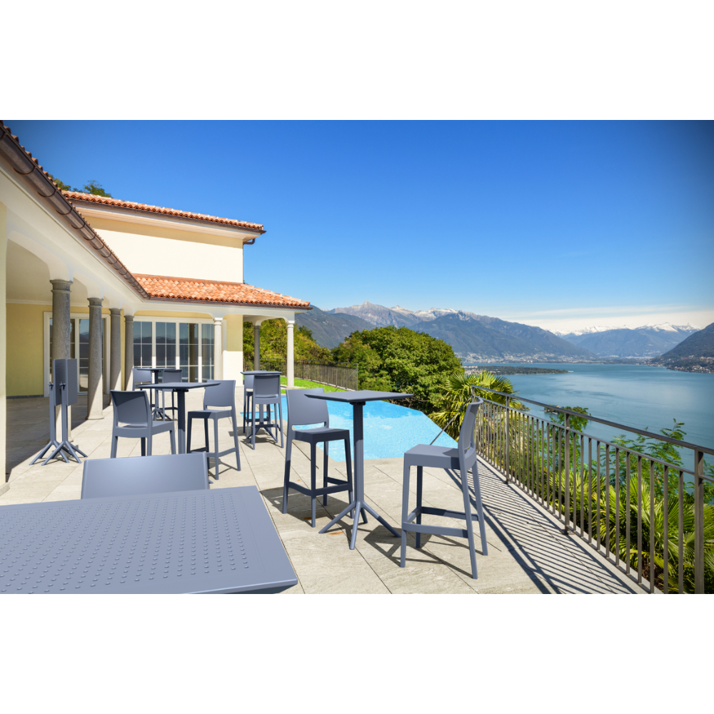 Outdoor Bar Stools - Canyon Outdoor Bar Stool Anthracite 75cm