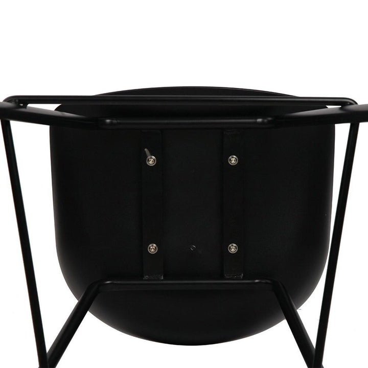 Bar Stools - Michael Set Of 2 Steel Kitchen Bar Stool Black 67cm