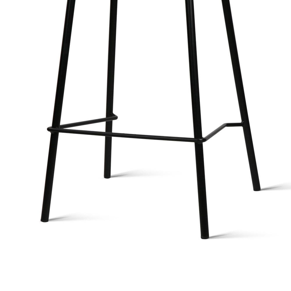 Bar Stools - Michael Set Of 2 Steel Kitchen Bar Stool Black 67cm