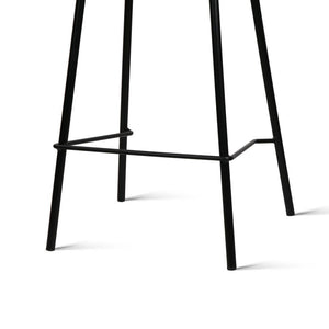 Bar Stools - Michael Set Of 2 Steel Kitchen Bar Stool Black 67cm