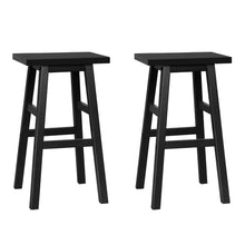 Load image into Gallery viewer, Baron Wooden Counter Stool Backless (Set of 2) Black 66cm