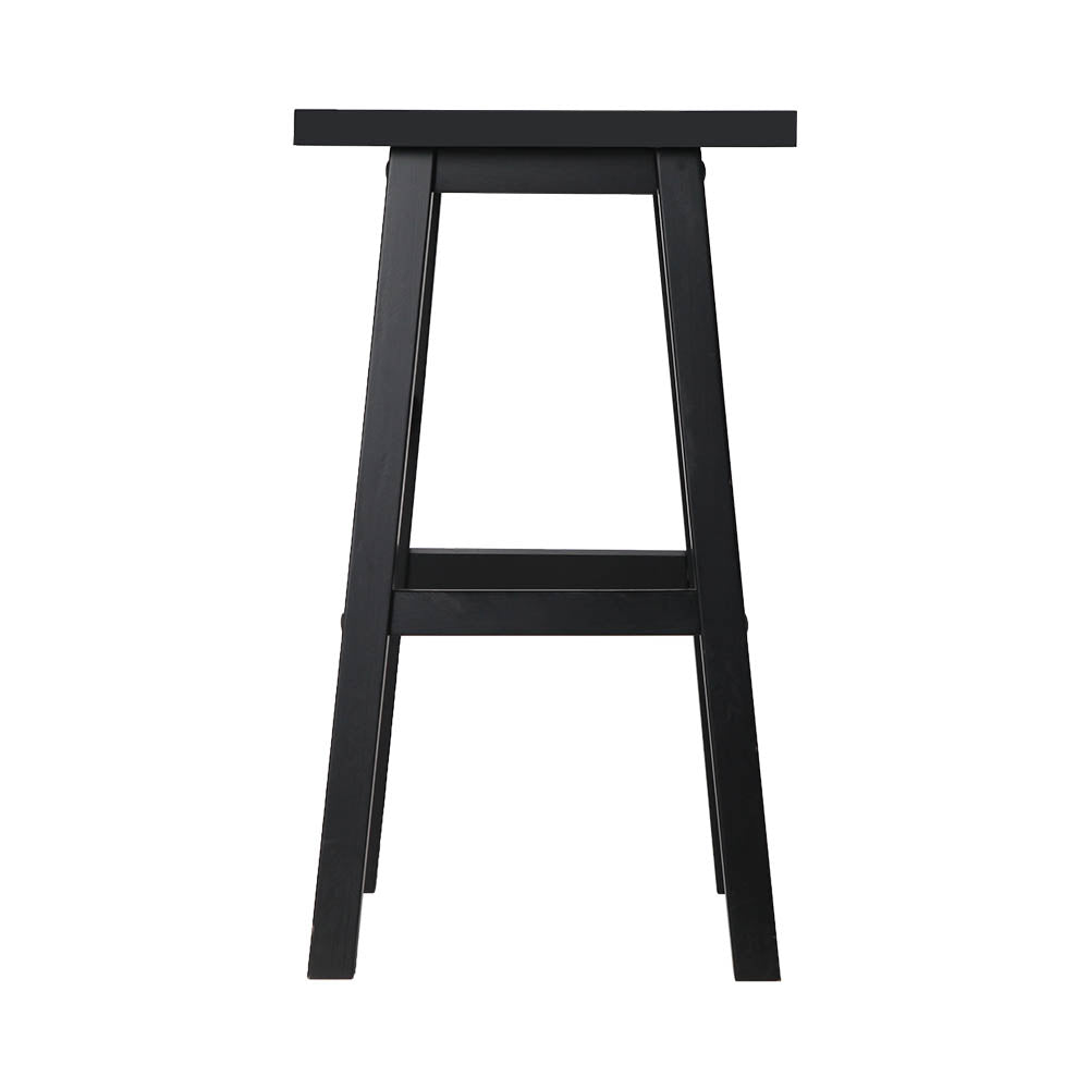 Baron Wooden Counter Stool Backless (Set of 4) Black 66cm