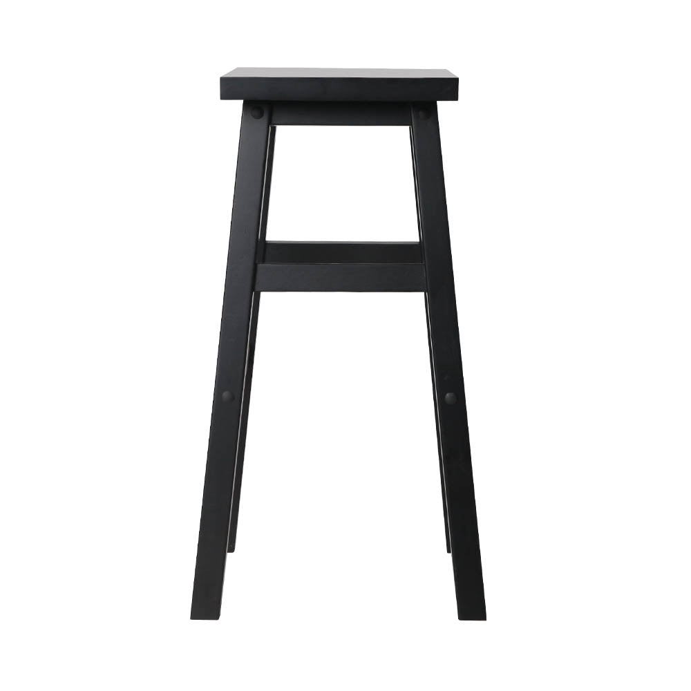 Baron Wooden Counter Stool Backless (Set of 4) Black 66cm