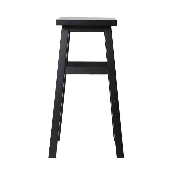 Baron Wooden Counter Stool Backless (Set of 4) Black 66cm