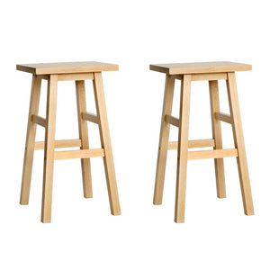 Baron Wooden Counter Stool Backless (Set of 2) Natural 66cm