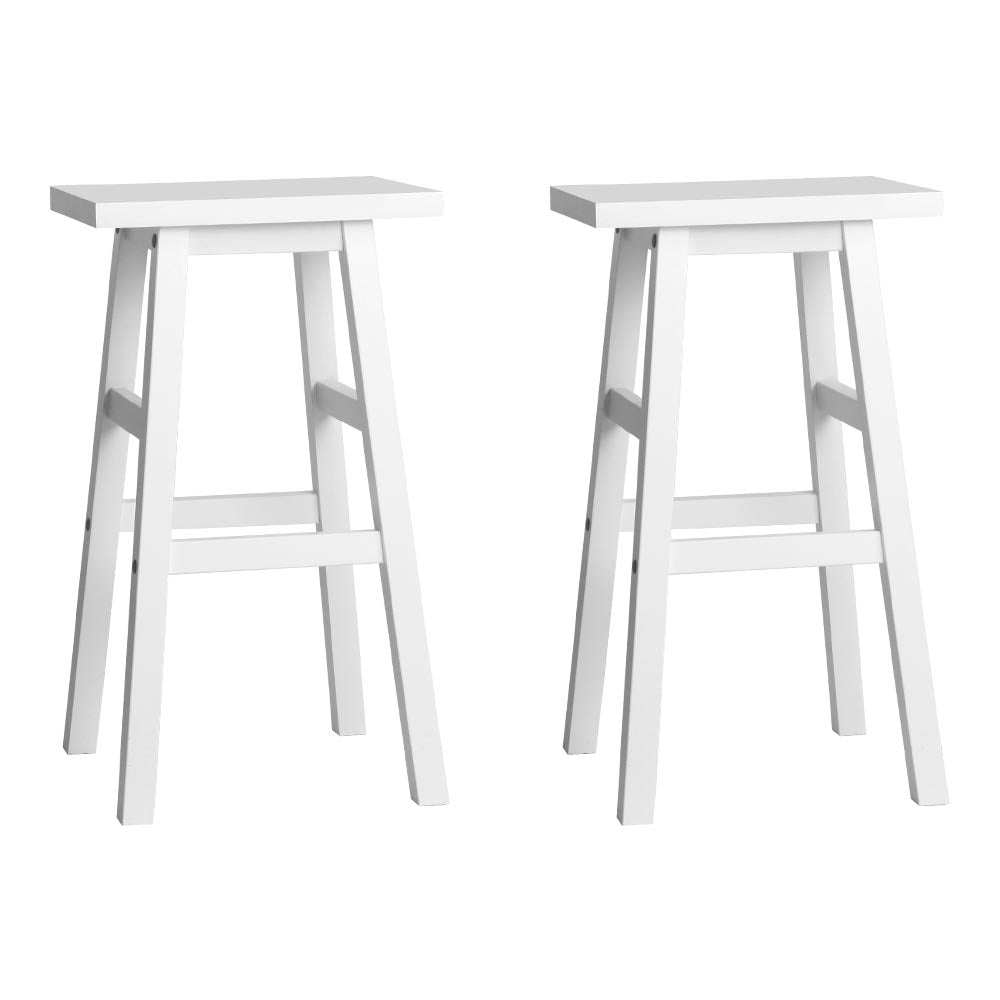 Baron Wooden Counter Stool Backless (Set of 2) White 66cm