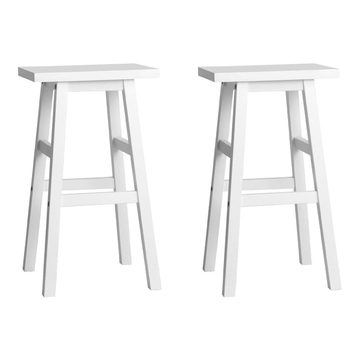 Baron Wooden Counter Stool Backless (Set of 2) White 66cm