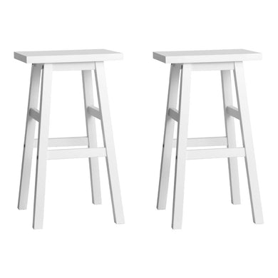 Baron Wooden Counter Stool Backless (Set of 2) White 66cm