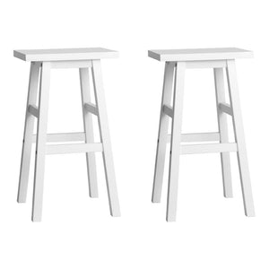 Baron Wooden Counter Stool Backless (Set of 2) White 66cm