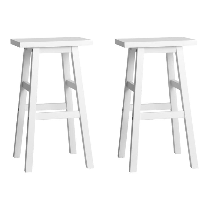 Baron Wooden Counter Stool Backless (Set of 2) White 66cm