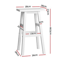 Load image into Gallery viewer, Baron Wooden Counter Stool Backless (Set of 2) White 66cm