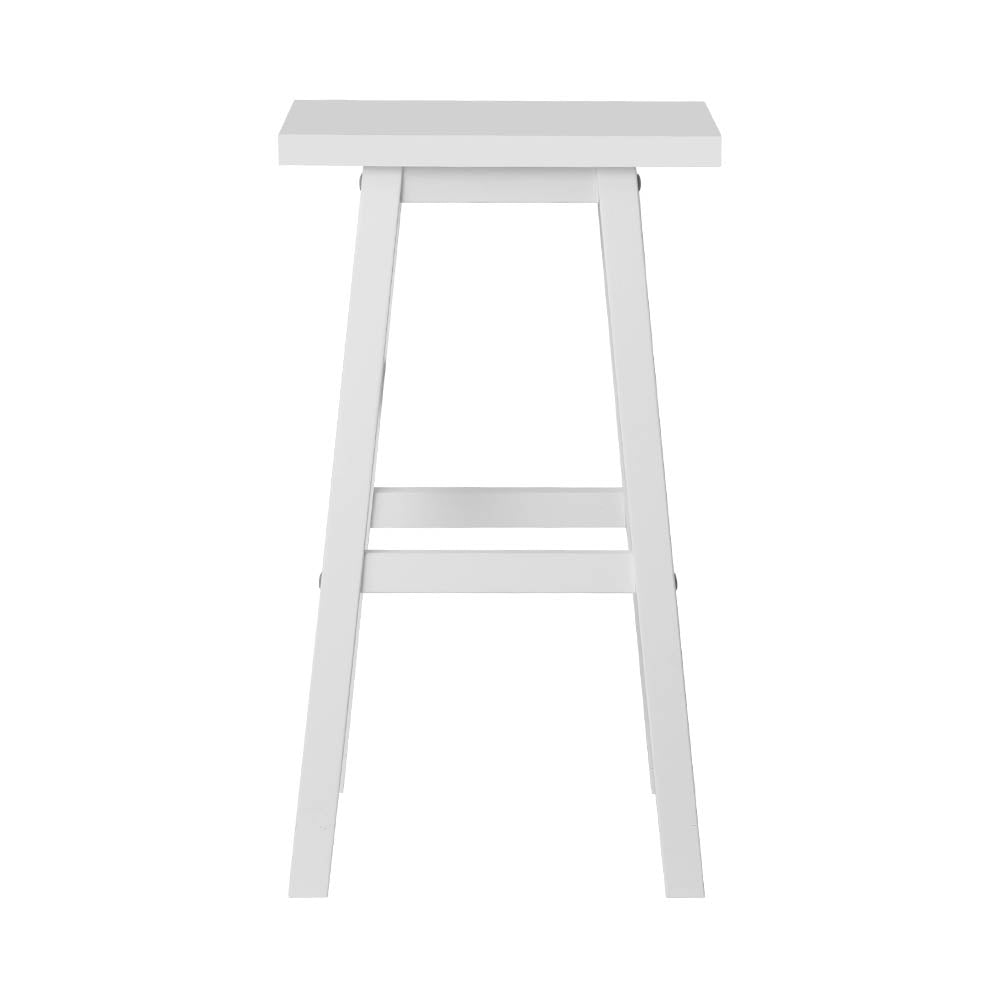 Baron Wooden Counter Stool Backless (Set of 2) White 66cm