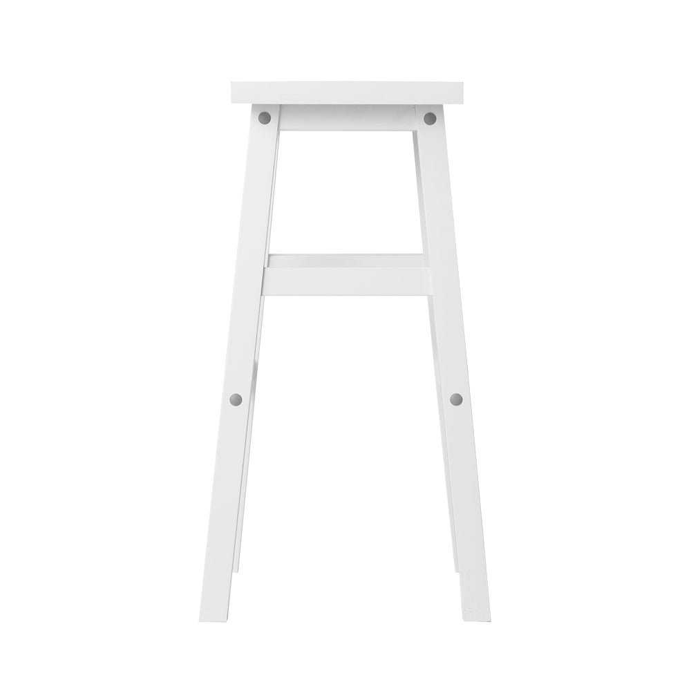 Baron Wooden Counter Stool Backless (Set of 2) White 66cm