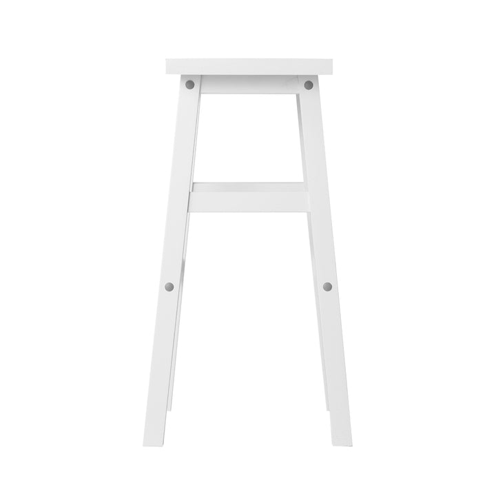Baron Wooden Counter Stool Backless (Set of 2) White 66cm