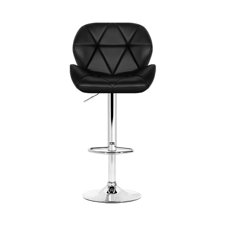 Jorn Leather Bar Stool Swivel (Set of 4) Black