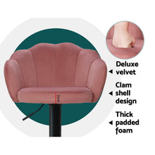 Load image into Gallery viewer, Bar Stools - Daphne Velvet Fabric Bar Stool (Set Of 2) Pink