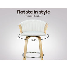 Load image into Gallery viewer, Bar Stools - Taila Leather Counter Stool (Set Of 2) White 66cm
