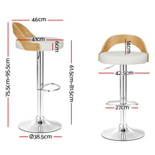 Load image into Gallery viewer, Bar Stools - Oliver Leather Bar Stool Swivel (Set Of 2) White