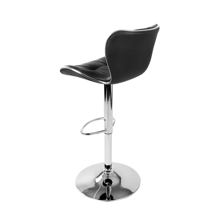 Ruby Leather Bar Stool Swivel (Set of 4) Black