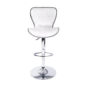 Ruby Leather Bar Stool Swivel (Set of 2) White