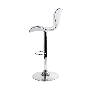Ruby Leather Bar Stool Swivel (Set of 2) White
