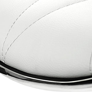 Ruby Leather Bar Stool Swivel (Set of 4) White