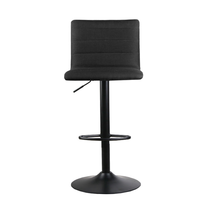 Vanessa Fabric Bar Stool Swivel (Set of 2) Black