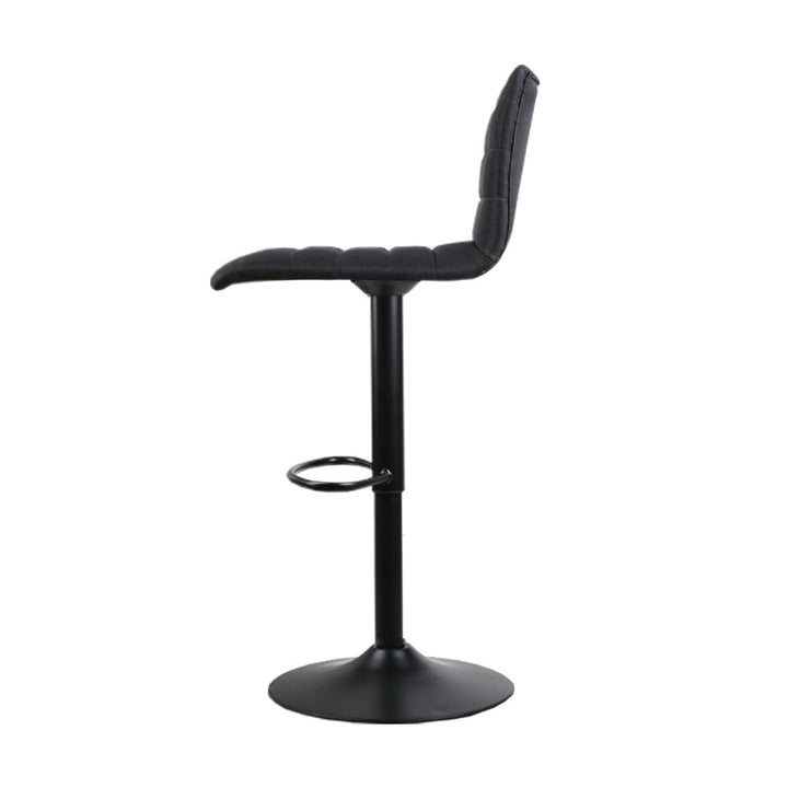 Vanessa Fabric Bar Stool Swivel (Set of 2) Black