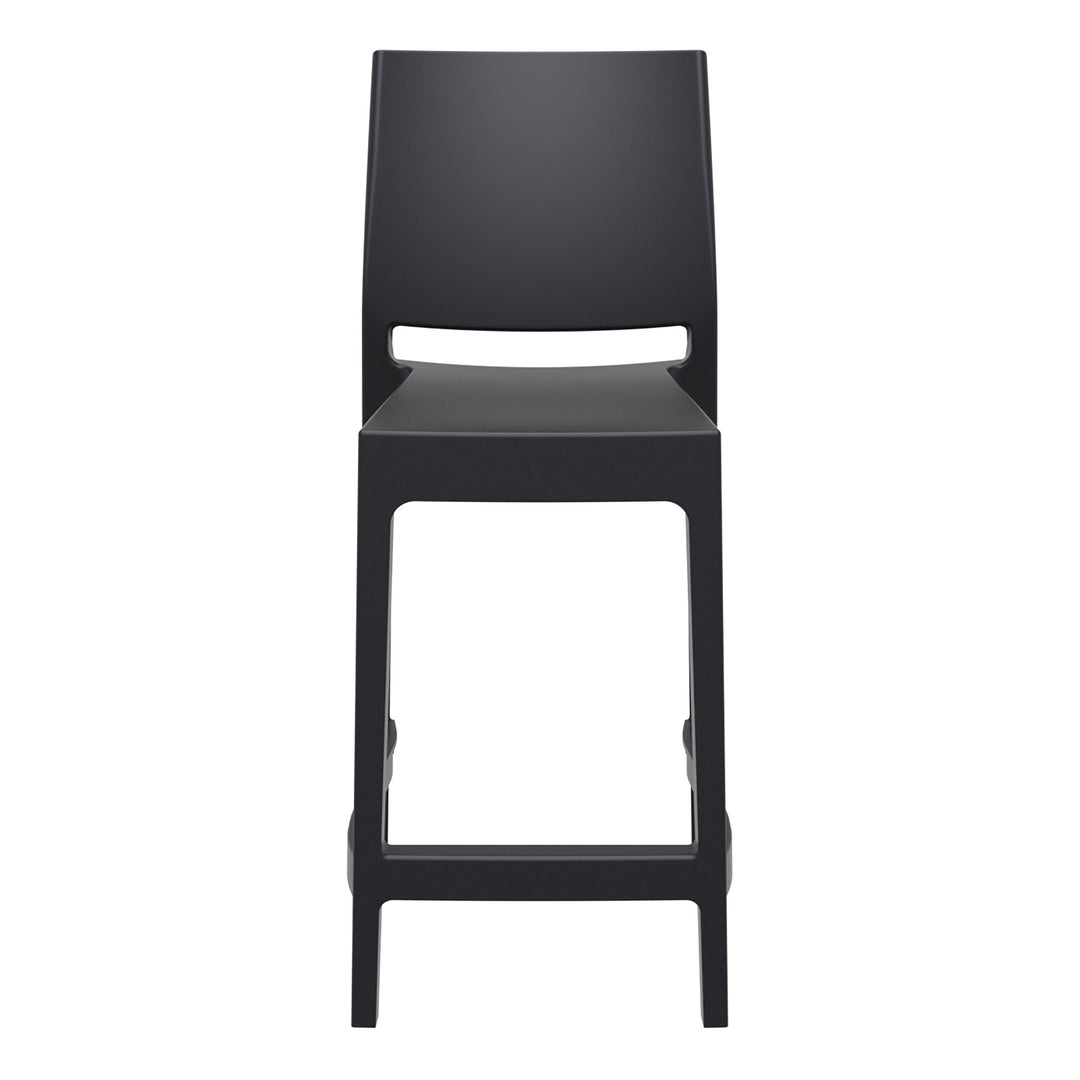 Outdoor Bar Stools - Canyon Outdoor Counter Stool Black 65cm