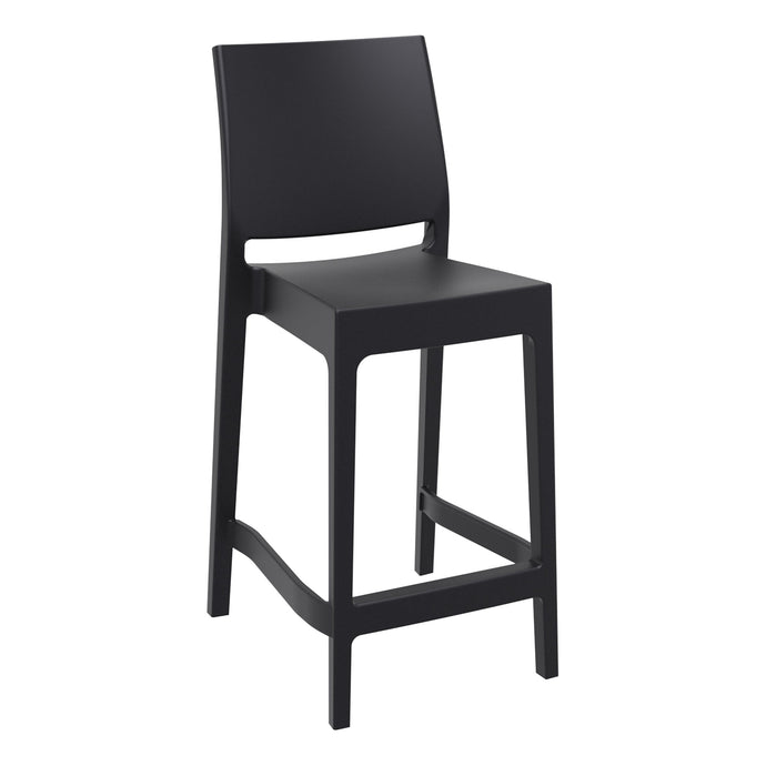 Outdoor Bar Stools - Canyon Outdoor Counter Stool Black 65cm