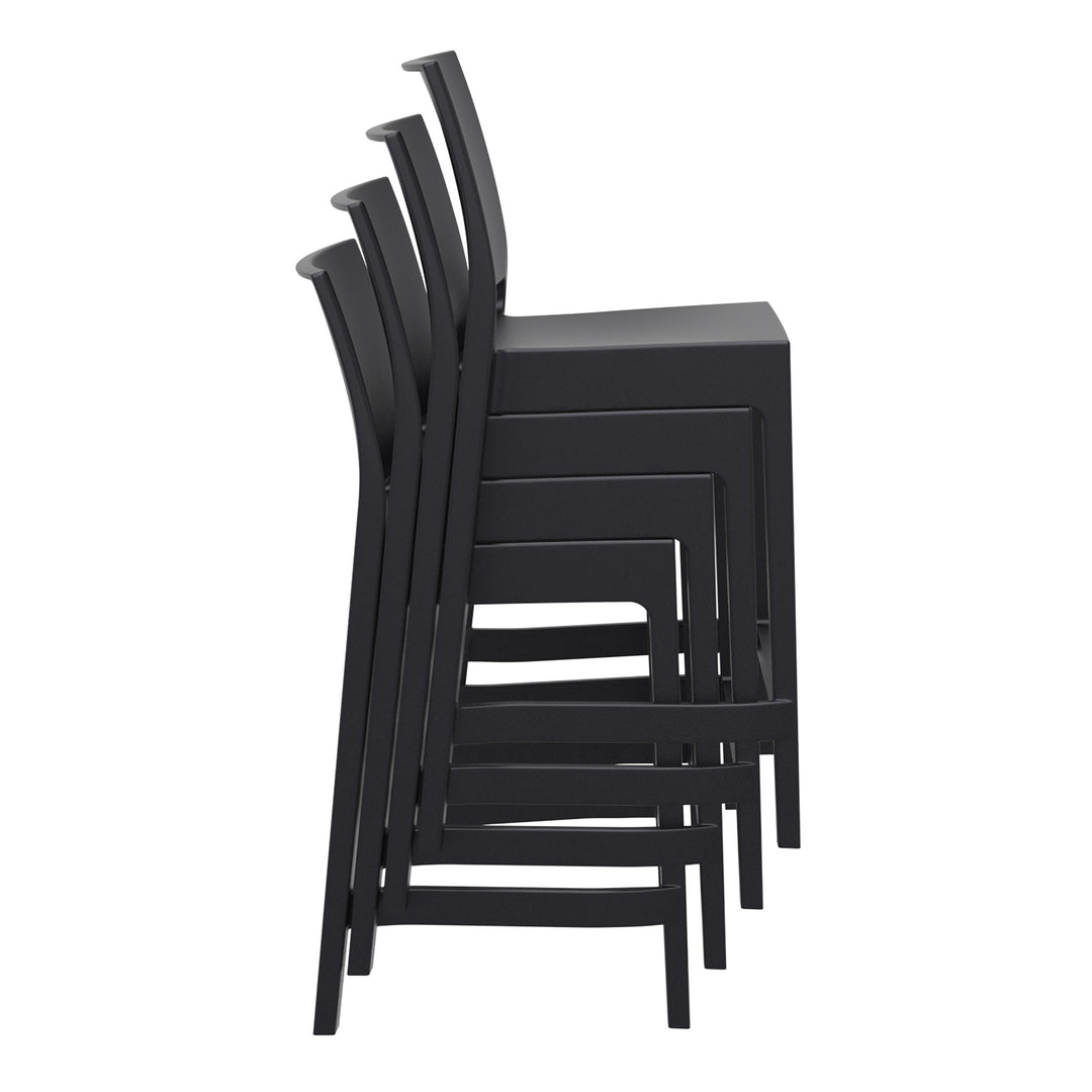 Outdoor Bar Stools - Canyon Outdoor Counter Stool Black 65cm