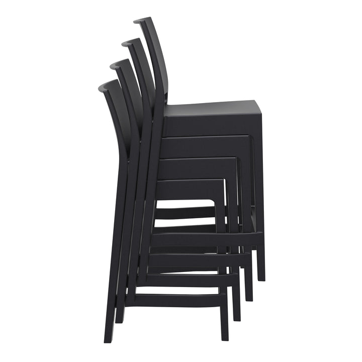 Outdoor Bar Stools - Canyon Outdoor Counter Stool Black 65cm