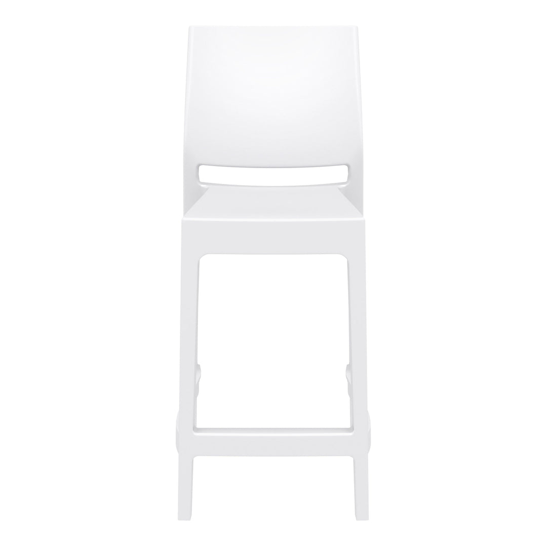 Outdoor Bar Stools - Canyon Outdoor Counter Stool White 65cm