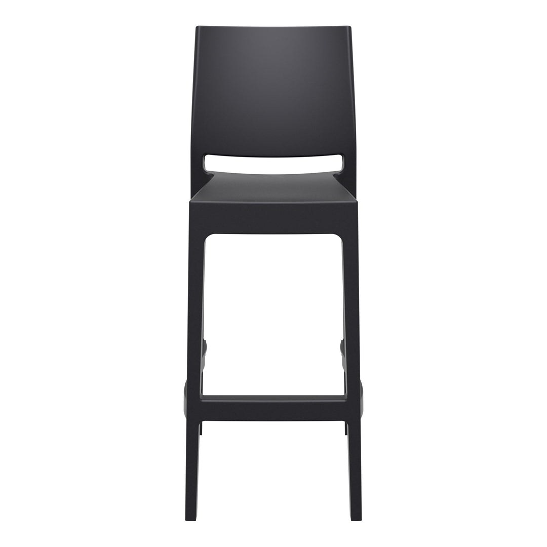 Outdoor Bar Stools - Canyon Outdoor Bar Stool Black 75cm
