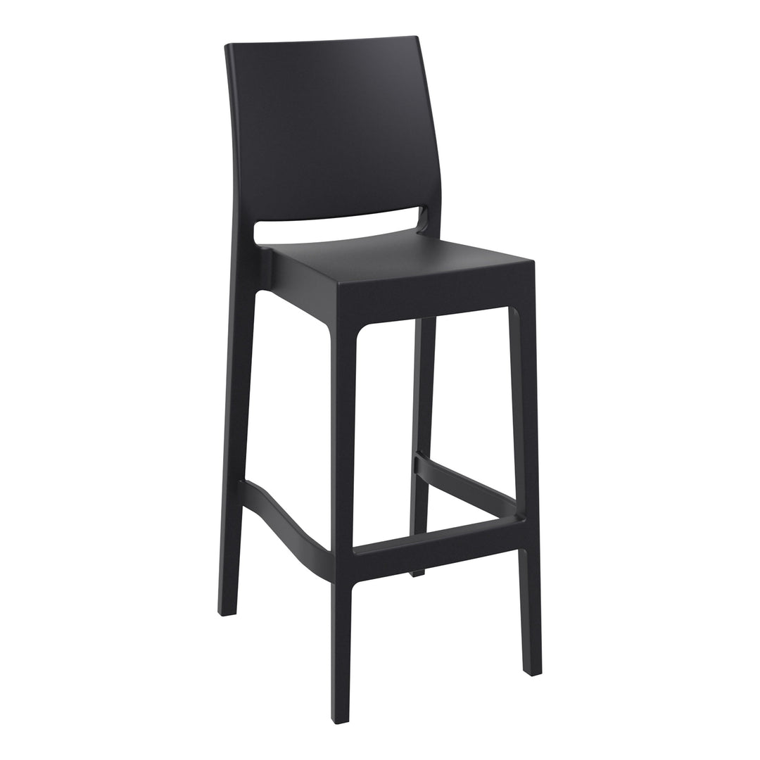 Outdoor Bar Stools - Canyon Outdoor Bar Stool Black 75cm