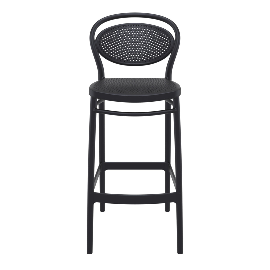 Outdoor Bar Stools - Nova Outdoor Bar Stool Black 75cm