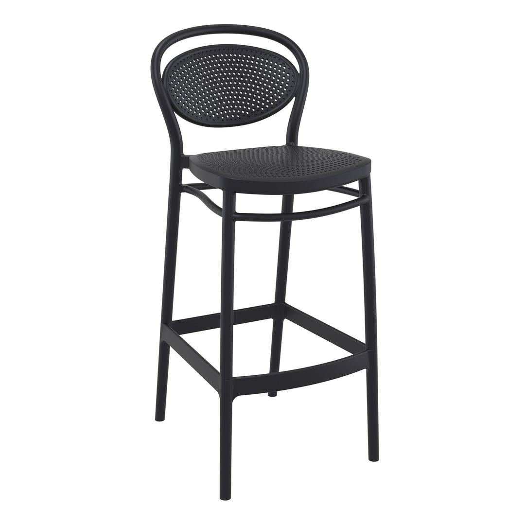 Outdoor Bar Stools - Nova Outdoor Bar Stool Black 75cm