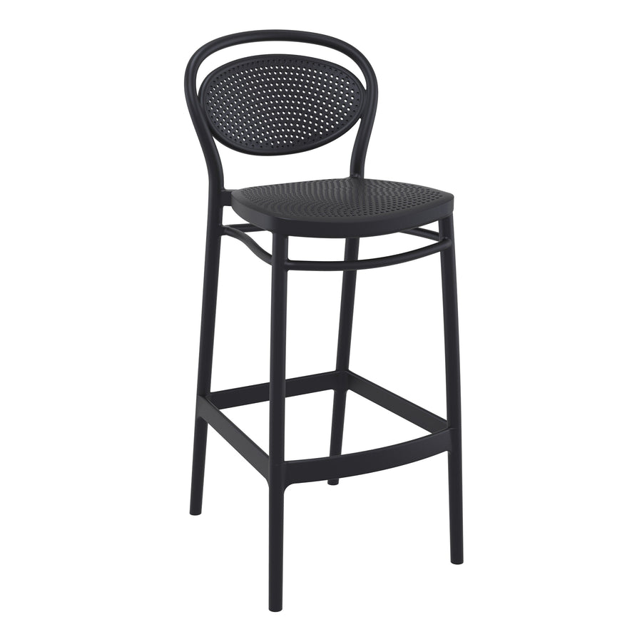 Outdoor Bar Stools - Nova Outdoor Bar Stool Black 75cm