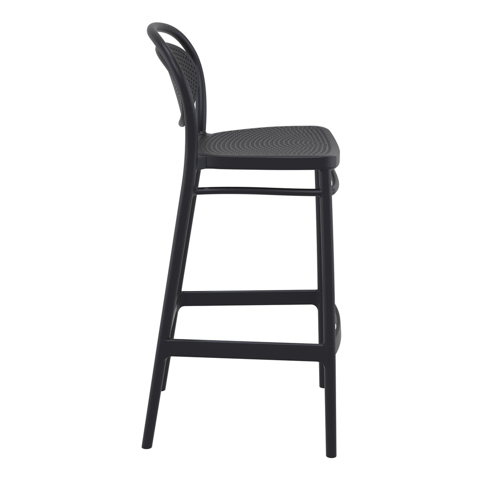 Outdoor Bar Stools - Nova Outdoor Bar Stool Black 75cm