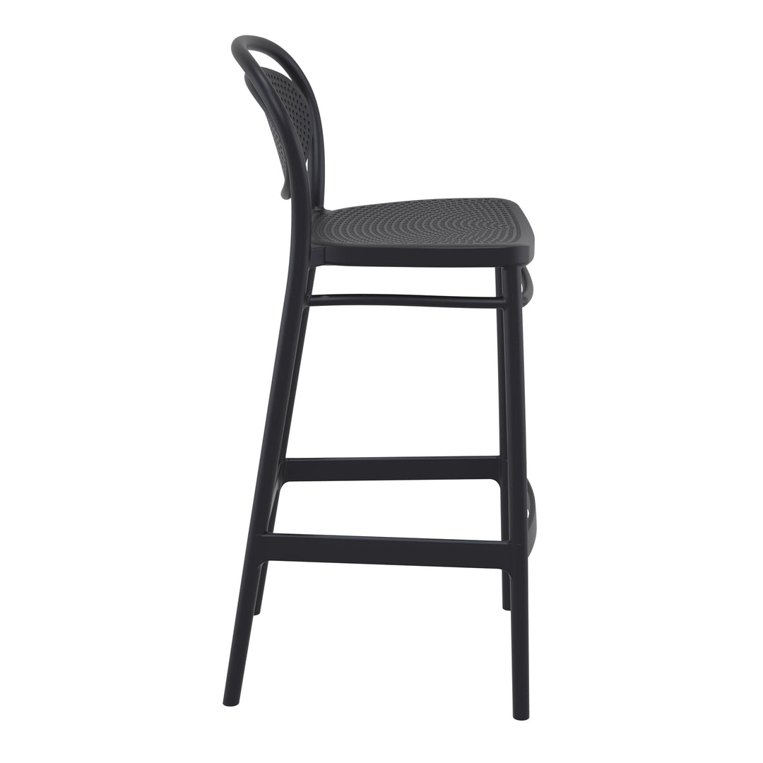 Outdoor Bar Stools - Nova Outdoor Bar Stool Black 75cm