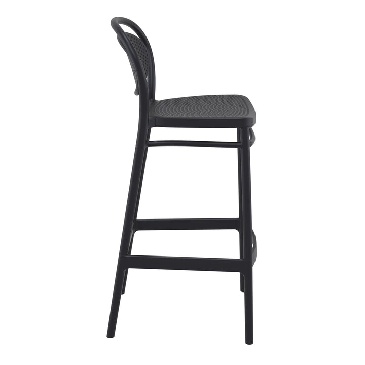 Outdoor Bar Stools - Nova Outdoor Bar Stool Black 75cm
